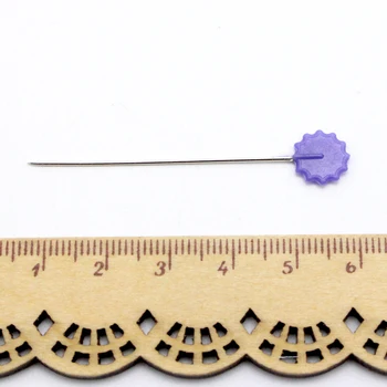 Lusija amatų 1box/daug(50pcs/box) 10*50mm Siuvimo reikmenys kratinys smeigtukai gėlių pin siuvimo pin su būda 089069