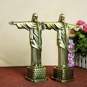 Derliaus Metalo Amatų Kūrybinės Amatų, Apdailos Katalikų Dovana Brazilijos Jėzaus Atvaizdą Modelis Statulėlės Ir Miniatiūros