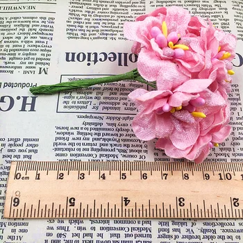 6 VNT. (4 cm/gėlių) dirbtinis stamens šilko audinio sausų gėlių puokštė dalykų 