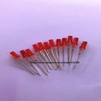 1000PCS Raudonos cilindro formos 2MM led Išsklaidytos 1.8-2.4 V DIP LED Lempos trumpos kojos