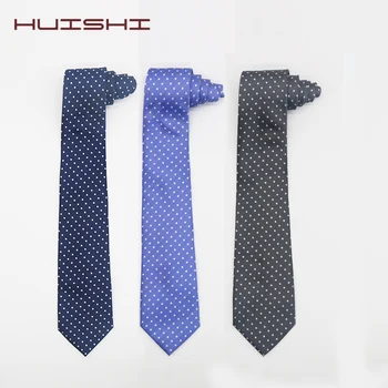 HUISHI 8 cm liesas mados dot ryšius vyrų slim poliesteris cravat kaklaraiščiai gravatas mens