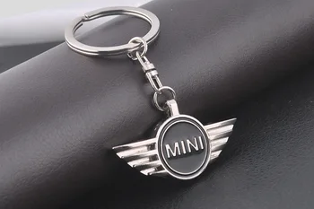 1PCS MINI Cooper Autobots Angelas Sparnų Prekės ženklo automobilių sporto simbolis Keychains paketų prižiūrėtojų raktinę Metalo Auto Automobilių Mini Sparno Logotipu Grandinės