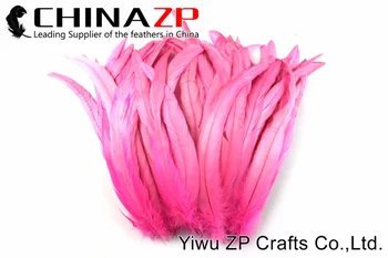 CHINAZP Gamyklos Pasirinktas Svarbiausias Kokybės 200 vienetų/daug-nuo 25 iki 30 cm Didmeninės Rožinė Dažyti Visiškai Gaidžio Uodegos plunksnos