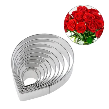 10vnt Metalo Minkštas Pyragas Pelėsių Nerūdijančio Plieno Rose Petal 