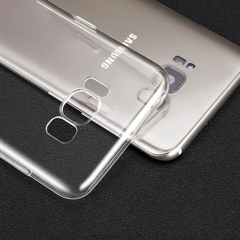 YKSPACE Skaidri Minkšta Silikoninė TPU Case For Samsung Galaxy S6 S7 krašto S8 S9 Plus Pastaba 8 Galinį Dangtelį Ultra Plonas Anti-Knock