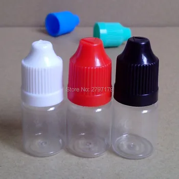 5vnt NAMINIŲ Aišku, Buteliukas 5 ml Tušti Plastikiniai Buteliukai su Lašintuvu Childproof Bžūp E Skysčio Butelį Greitas Pristatymas