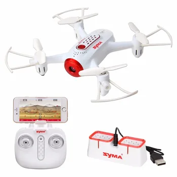 Mini UFO Quadcopter Syma X22W Wifi FPV Kišenėje Drone HD Kamera Begalvis Režimu RC Drone su Skrydžio Plano ir programų Kontrolė Balta