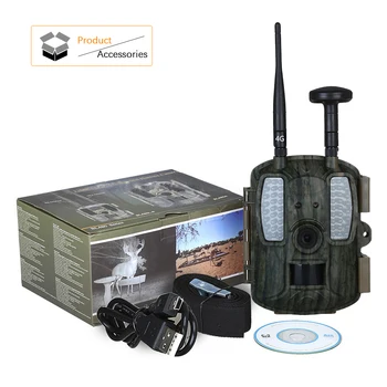 4G Medžioklės kamera, GPS FTP Kamera takas Laišką su 4G Medžioklės Laukinės gamtos kameros palaikymo MMS, GPRS, GSM Foto spąstus 4G Naktinio matymo