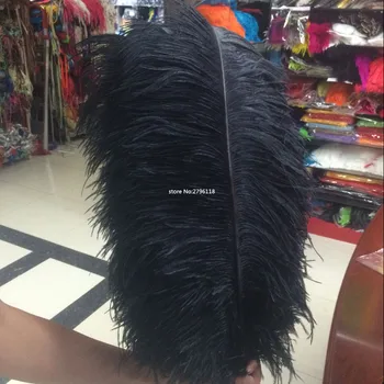 Didelis polių juoda stručio plunksna 10vnt 70-75 cm/28-30 cm stručio plunksna, vestuvių papuošimai aukštos kokybės kamuolio