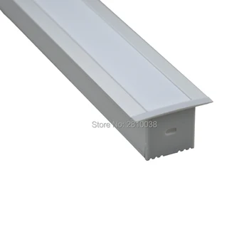 10 X 2M Rinkiniai/Daug T tipo Anoduoto LED aliuminio Presuoto Aliuminio profilio led profilis LED aliuminio Kanalo lubos ir sienos