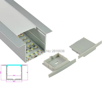 10 X 2M Rinkiniai/Daug T tipo Anoduoto LED aliuminio Presuoto Aliuminio profilio led profilis LED aliuminio Kanalo lubos ir sienos