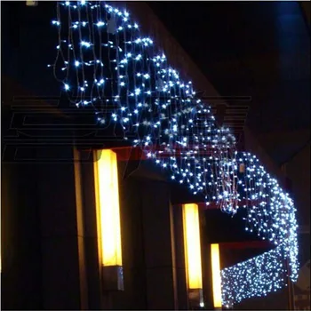 8*0.65 m LED Pasakų Žibintai Girliandas Guirlande Lumineuse Led Eilutė, Kalėdų Žiburiai, Lauko Vestuvių Papuošalai Led Užuolaidų Žibintai