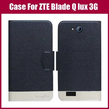 Karšto parduoti! ZTE Blade Q lux 3G Atveju 5 Spalvų Mados Prabangių Ultra-plonas Odos Apsauginis gaubtas, skirtas ZTE Blade Q lux 3G Atveju
