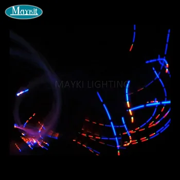 Maykit 360 laipsnių tvirlingas LED optinio pluošto plakti su pilna 3W RGB spalva keičiasi dėl šokių