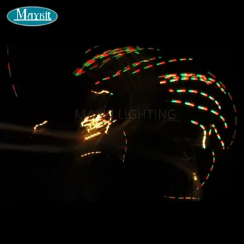Maykit 360 laipsnių tvirlingas LED optinio pluošto plakti su pilna 3W RGB spalva keičiasi dėl šokių