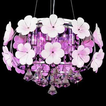 Led e14 Šiaurės Nerūdijančio Plieno Crystal gėlių LED Lempos.LED Šviesos.Lubų Šviestuvai.LED Lubų Šviesos.Lubų Lempa Fojė Miegamasis