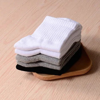 MIPP markės 6 porų/daug studentų kojinės medvilnės Antibakterinis dezodoruojantis baltos sportinės kojinės tinka 2-16 metų amžiaus berniukas, mergaitė