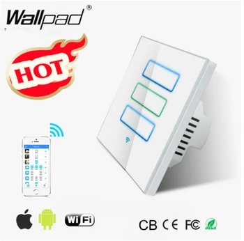 Wallpad Balta WIFI Dimeris jungikliai ES JK 110~220V 3 Gauja 2.4 Ghz Wifi 