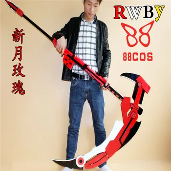 RWBY Ruby Rose Pusmėnulio Didelio Greičio Snaiperis-Dalgis Replika PVC Cosplay Prop