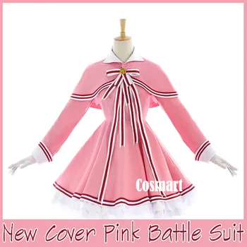 [STOCK]Anime Kortelės Gūstītājs Sakura Naujas Dangtelis Rožinės Mūšis Kostiumas Lolita Dress Vaidmenį, Žaisti Paslėpti Vienodas Cosplay kostiumai, moterims