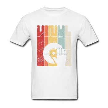 Retro Vinilo Įrašas Ratas, Marškinėliai Užsakymą trumpomis Rankovėmis Drabužius Populiarus Mėgėjams Medvilnės Plius Dydžio 3d T Shirts