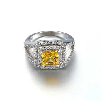 DODO Geltona Blizga didelis akmuo Kristalas visą Crystal žiedą, moterims vintage papuošalai balto aukso spalva vintage anel feminino 585 DR206