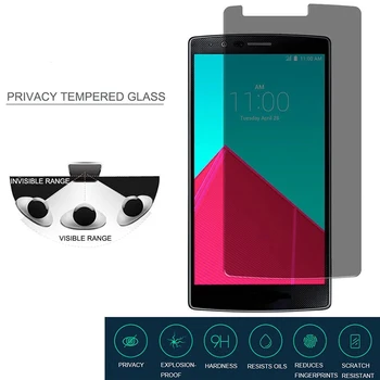Privatumo Anti-Spy Grūdintas Stiklas Screen Protector, Skydas Guard už LG G4, G3, G5 HD Premium Grūdintas Stiklas Privacy Screen Protector