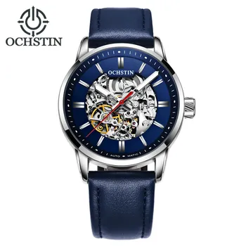 OCHSTIN Prabangos Prekės ženklo Mados Sporto Mechaniniai Laikrodžiai Odinis Dirželis Vyrų Automatinis laikrodžiai Horloges Mannen reloj hombre