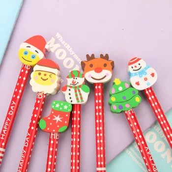 Naujas Kalėdų pieštukai su gumos gamintojai, tiesiogiai studentų studijų kanceliarinės prekės Kanceliarinės prekės, biuro reikmenys studentams