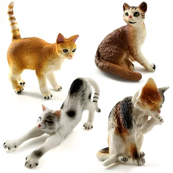 Mini Modeliavimo katės miniatiūrinės statulėlės žaislas gyvūnų statula Modelis Bonsai Sodas Mažas Ornamentas, Namai ir Sodo Puošmena namų dekoro