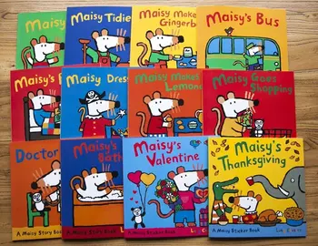 Naujas 12 knygų/set Maisy swimbag banga pelės pelės anglų paveikslėlį knyga vaikams, vaikams istorija knyga lipdukas knygos IQ EQ mokymo