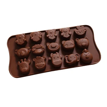 QuickDone 1 VNT Hippo Liūtas, Lokys Formos Silikono Formos 3D Gyvūnų Šokolado Pelėsių 