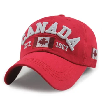 Nauja Siunta Medvilnės Gorras Kanada Beisbolo Kepuraitę Vėliava, Kanada Skrybėlę Snapback Adjuatable Vyrai Beisbolo Kepurės Visiškai Nauja Suaugusiųjų