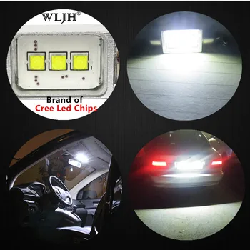 WLJH 2 x CANbus Klaidų 9W 300LM LED 36mm C5W 6418 Led Lemputės Automobilių Stiliaus Automobiliai, Interjero Lempos Numerį Licencijos Šviesos