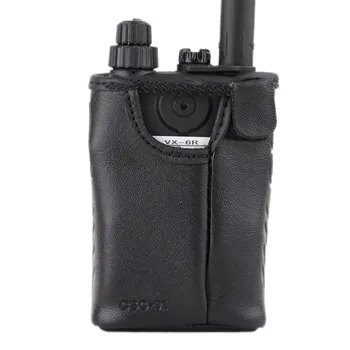Taikoma YAESU VX6R walkie talkie VX-6R du būdu radijo odinis dėklas CSC-91 atveju