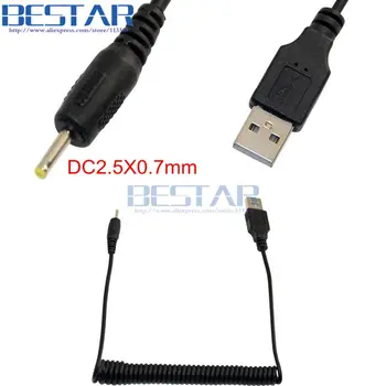 USB 2.0 A Male į DC LIZDAS 2.0x0.6mm 2.5x0.7mm 3.0x1.1mm 3.2x0.9mm 3.5x1.1mm 3.5 x 1.35 mm 5V 2A Power Pavasario Kabelis 1m