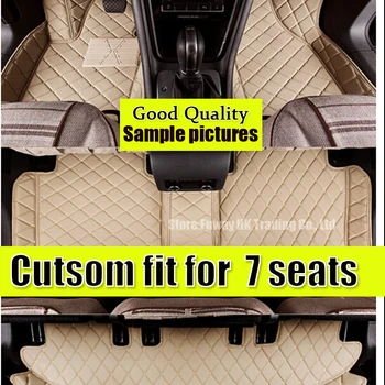 Automobilių kilimėliai Pasirinktinis tilptų Toyota Land Cruiser 200 7 sėdimos vietos vandeniui automobilio stiliaus odinis kilimas įdėklai keturis metų laikus
