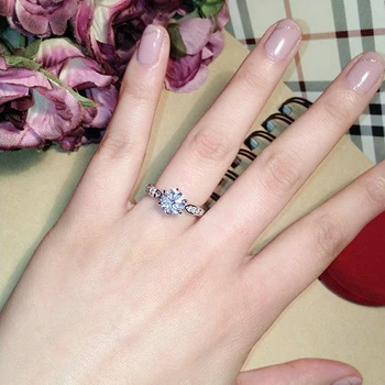 1.75 ct AAA Cirkonis Sužadėtuvių Žiedai moterims Rose aukso spalvos Vestuviniai žiedai moterų anel Austrijos Kristalai, Papuošalai aukščiausios kokybės