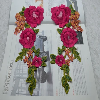 (1pair/daug Size28*12cm) Siuvimo Gėlių Žiedų Motyvas Venise Nėrinių Aplikacijos Drabužių Siuvinėjimo Nėrinių pleistras