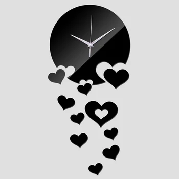 Didelis gėlių Akrilo sieninis laikrodis modernaus dizaino, prabangus veidrodis Kvarciniai laikrodžiai 3d puolė kristalų laikrodžių Kambarį nemokamas pristatymas