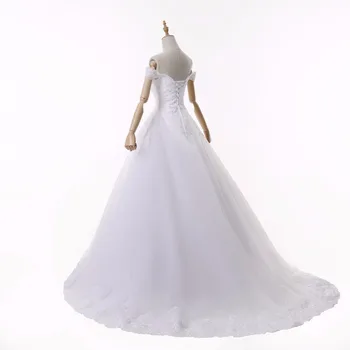 Elegantiškas bride vestidos de novia 2018 kamuolys suknelė vestuvių suknelė bžūp rankovėmis saudo arabijos Princesė vestuvių suknelės skraiste blanche mariage