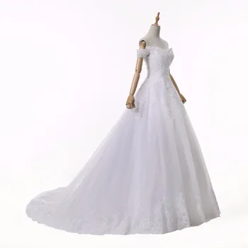 Elegantiškas bride vestidos de novia 2018 kamuolys suknelė vestuvių suknelė bžūp rankovėmis saudo arabijos Princesė vestuvių suknelės skraiste blanche mariage