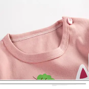 2017 Vaikų Berniukas Mergaičių Mados Drabužiai Tinka Kūdikių marškinėliai Kelnės 2vnt Rinkiniai Active Kids Pink Cat Drabužius Bamblys sportiniai Kostiumai 8t5t