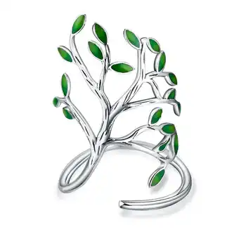 JEXXI 2017 Naujausias Subtilus Sidabro Papuošalai Medžio Formos Žiedo Mados Dizaino Moterys Sidabro/Aukso Spalvos Papuošalai Aukštos Kokybės