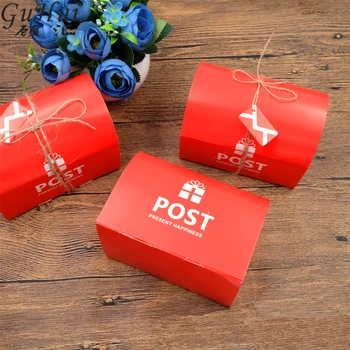 10vnt Britų Stiliaus Raudonos Dėžutės Formos Saldainiai Desertas Lauke Cake Shop Kepimo Pakuotės Kalėdų, Gimtadienio, Vestuvių Dovana, Papuošalai
