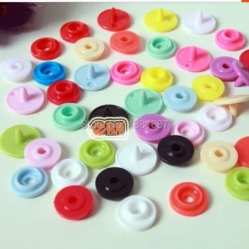 Sumaišykite spalvos 280 vienetų pardavė KAM T3 kūdikių snap mygtukų drabužių priedai iš viso 14 spalvų