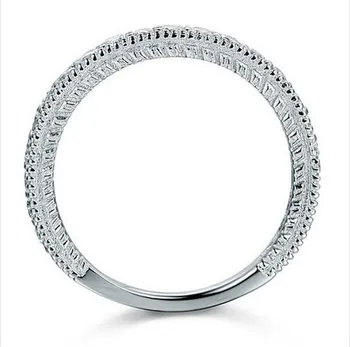 Kietojo Sterlingų 925 Sidabro Vestuvių Juostoje Amžinybės Žiedas Juvelyriniai Dirbiniai Didmeninė Derliaus Stilių Art Deco