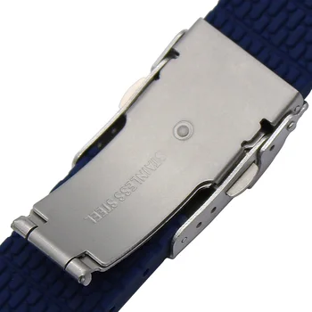 Greitas Spaudai Silikono Gumos Watchband 20mm Garmin Vivomove Nerūdijančio Plieno Saugos Sagtimi Dirželis Riešo Diržas Apyrankė + Įrankio