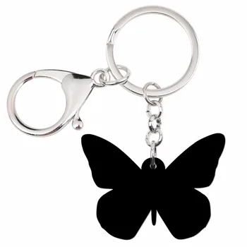 WEVENI Akrilo Anime Papuošalai Vabzdžių Monarch Butterfly Grandines paketų prižiūrėtojų raktinę Moterų Mergina Maišą Automobilio Raktų Pakabukai, Rankinės Keychains