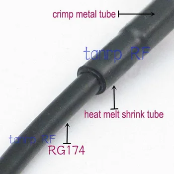 50CM Galiuku bendraašius jumper kabelis RG174 ilgintuvas 20in UHF vyrų PL259 PL-259 kištuką į UHF male plug RF jungties adapteris